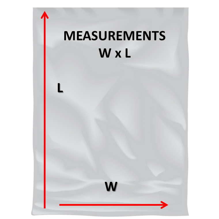 polyethylene bags measurement